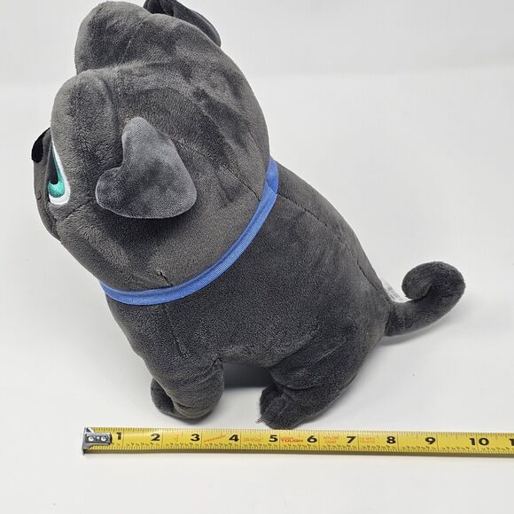 Bingo from Disney's Puppy Dog Pals 10"  Grey Push Stuffed Animal Pug Curly Tail - Picture 9 of 9